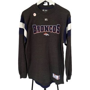 NWT NFL Team Apparel Denver Broncos Embroidered Long Sleeve Shirt Men’s Medium